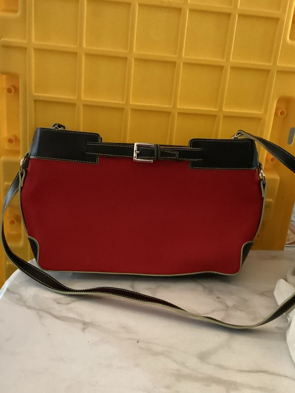 Etienne Aigner Red and Black Shoulder Bag